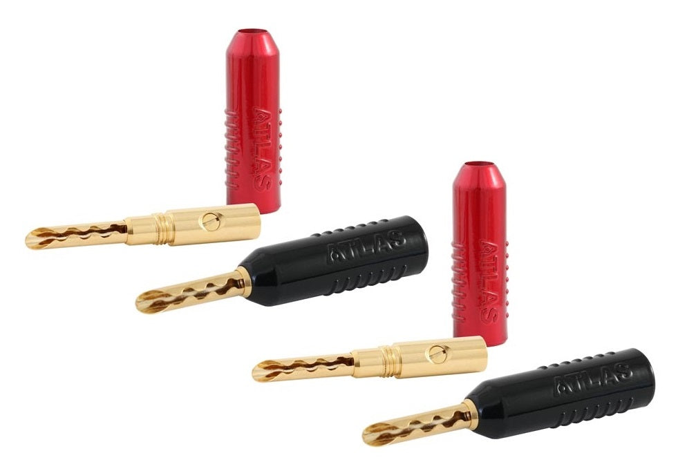 Achromatic Gold Z Plug Screw - Ruby/Black, 2 par Atlas