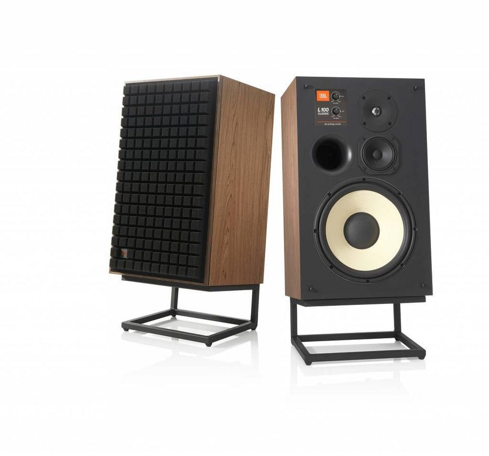 JBL L100 Classic MKII høyttalerpar på JS-120 stativer