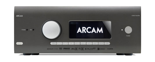 Arcam AV40 hjemmekinoprosessor sett forfra