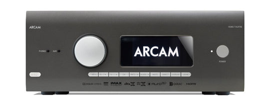 Arcam AVR21 hjemmekinoreceiver sett forfra