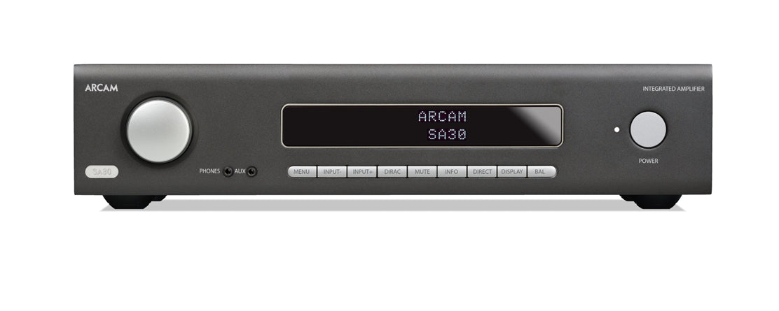 Arcam SA30 strømmeforsterker sett forfra