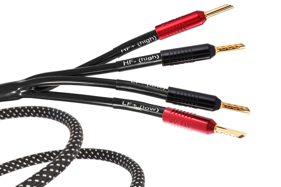 Atlas Hyper Achromatic Bi-wire høyttalerkabel med plugger