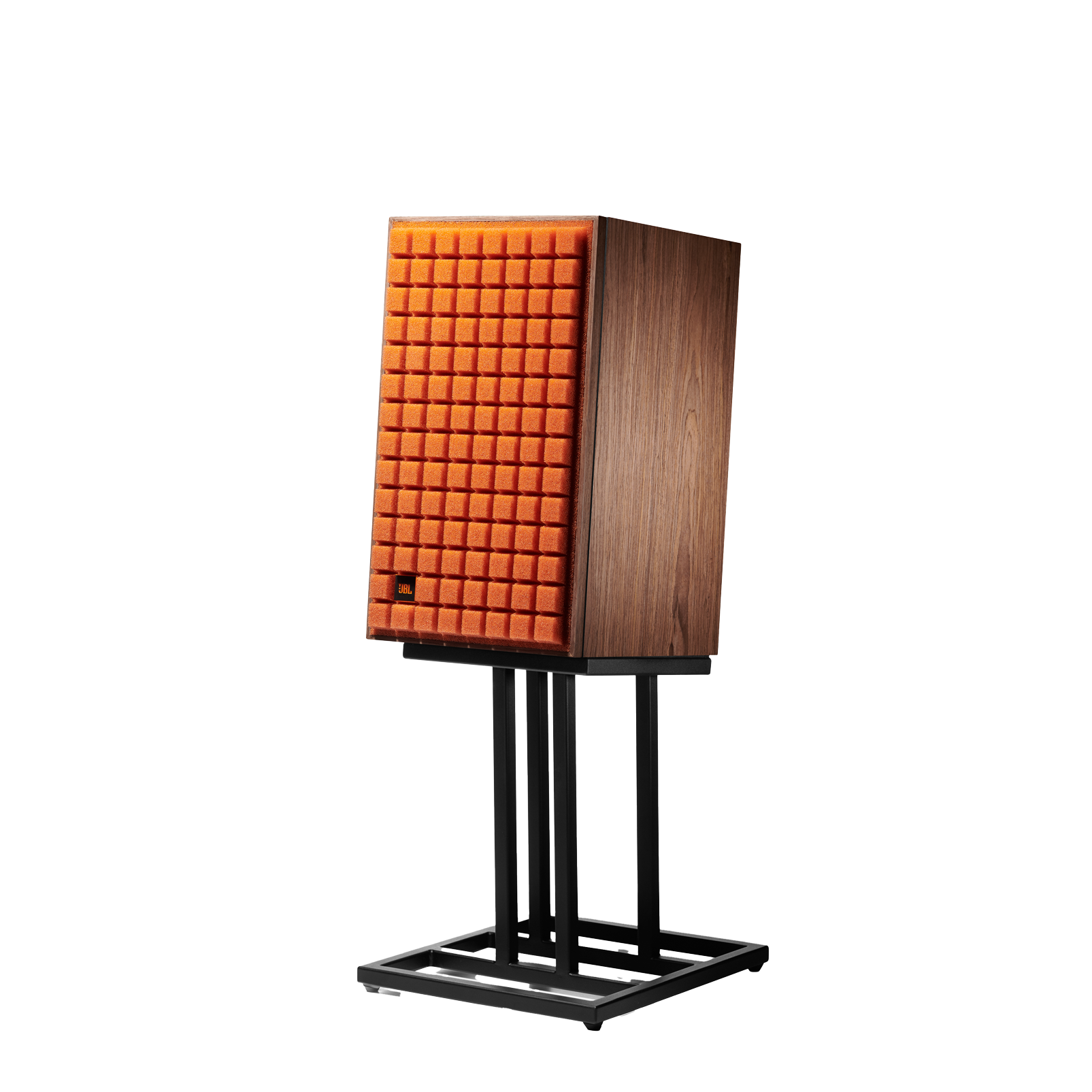 JBL L82 Classic med oransje Quadrex-front og stativ