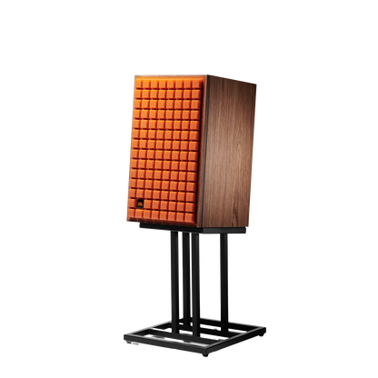JBL L82 Classic med oransje Quadrex-front og stativ
