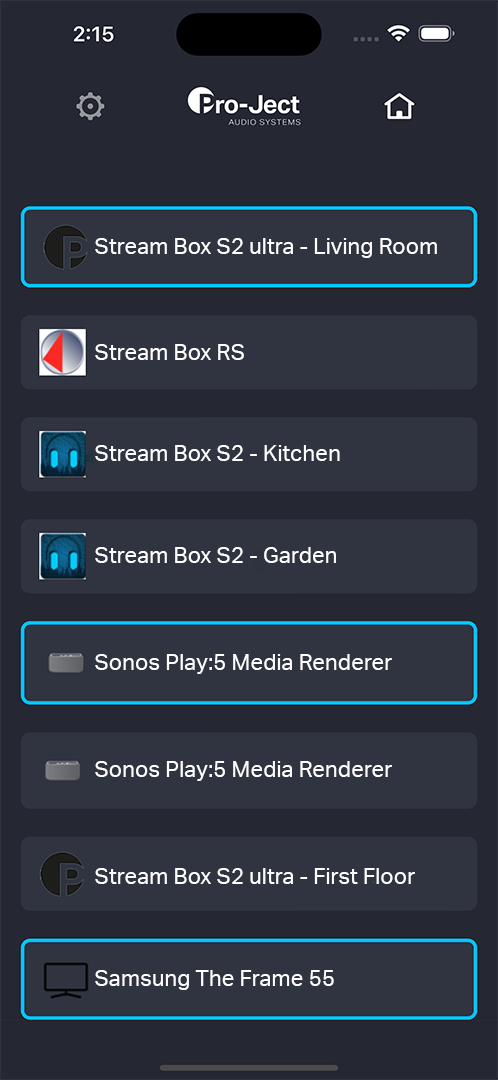 Pro-Ject Control app for T2 W