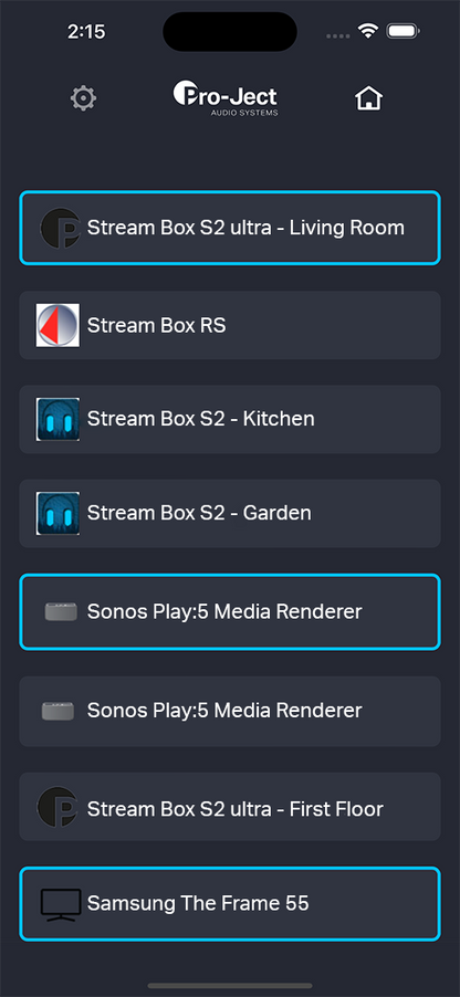 Pro-Ject Control app for T2 W