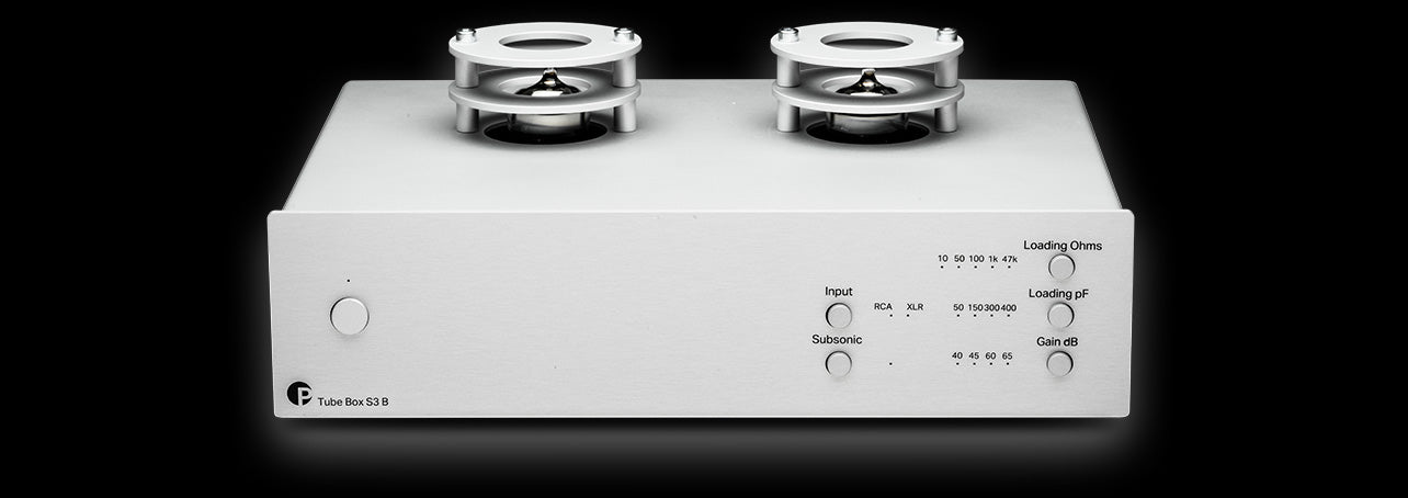 Pro-Ject Tube Box S3 B sort balansert RIAA-trinn med rør