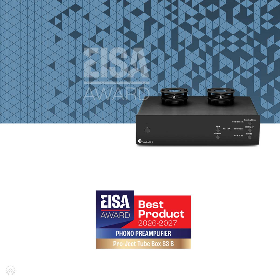 Pro-Ject Tube Box S3 B i sort – EISA Best Product Phono Preamplifier 2026–2027
